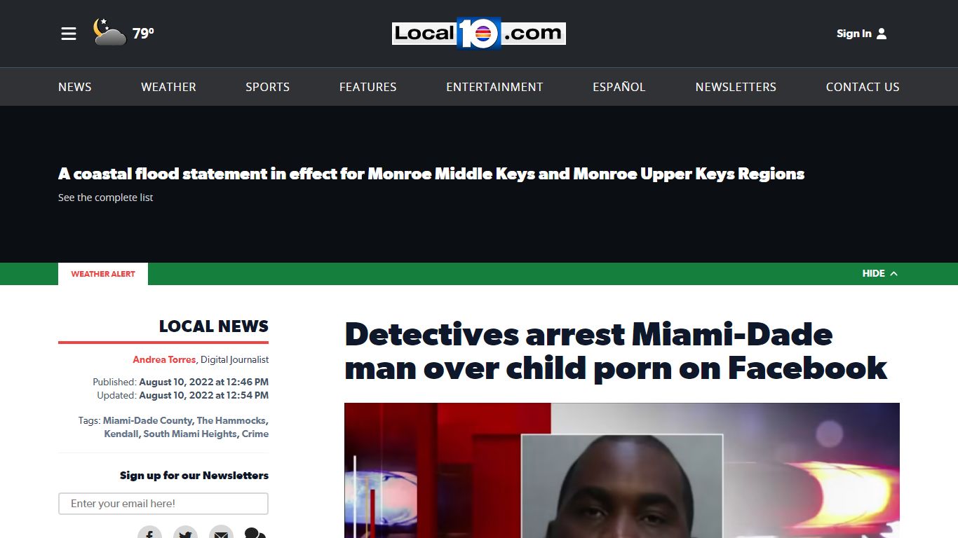 Detectives arrest Miami-Dade man over child porn on Facebook